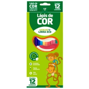 Lápis de cor sextavado 12 cores Linha Eco Leo & Leo