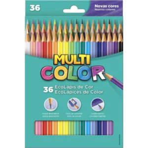 Lápis de cor sextavado 36 cores Ecolápis Multicolor
