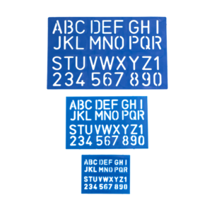 Kit de 3 réguas Normógrafo azul Acrinil