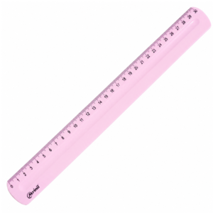 Régua acrílica rosa 30cm Premium Acrinil