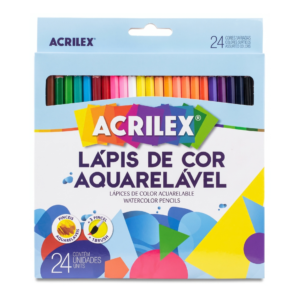Lápis de cor aquarelável 24 cores Acrilex