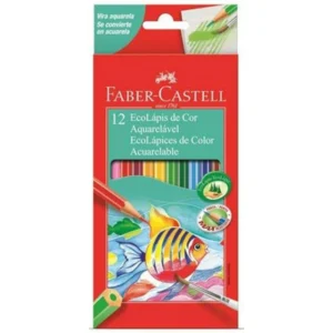 Lápis de cor aquarelável 12 cores Faber Castell