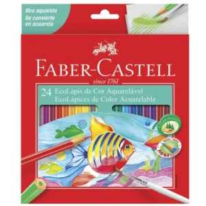 Lápis de cor aquarelável 24 cores Faber Castell