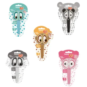 Tesoura escolar inox Pets Leo & Leo