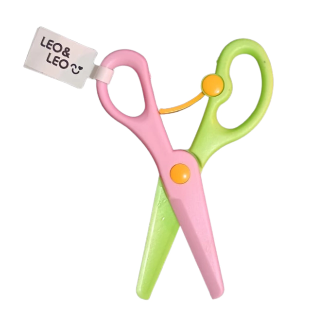 Tesoura escolar plástica colorida Kids Leo & Leo - Imagem 2