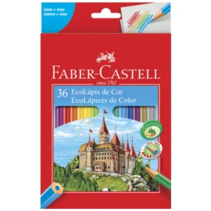 Lápis de cor sextavado 36 cores Ecolápis Faber Castell