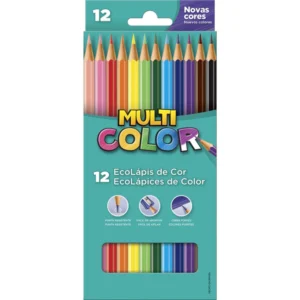 Lápis de cor sextavado 12 cores Ecolápis Multicolor