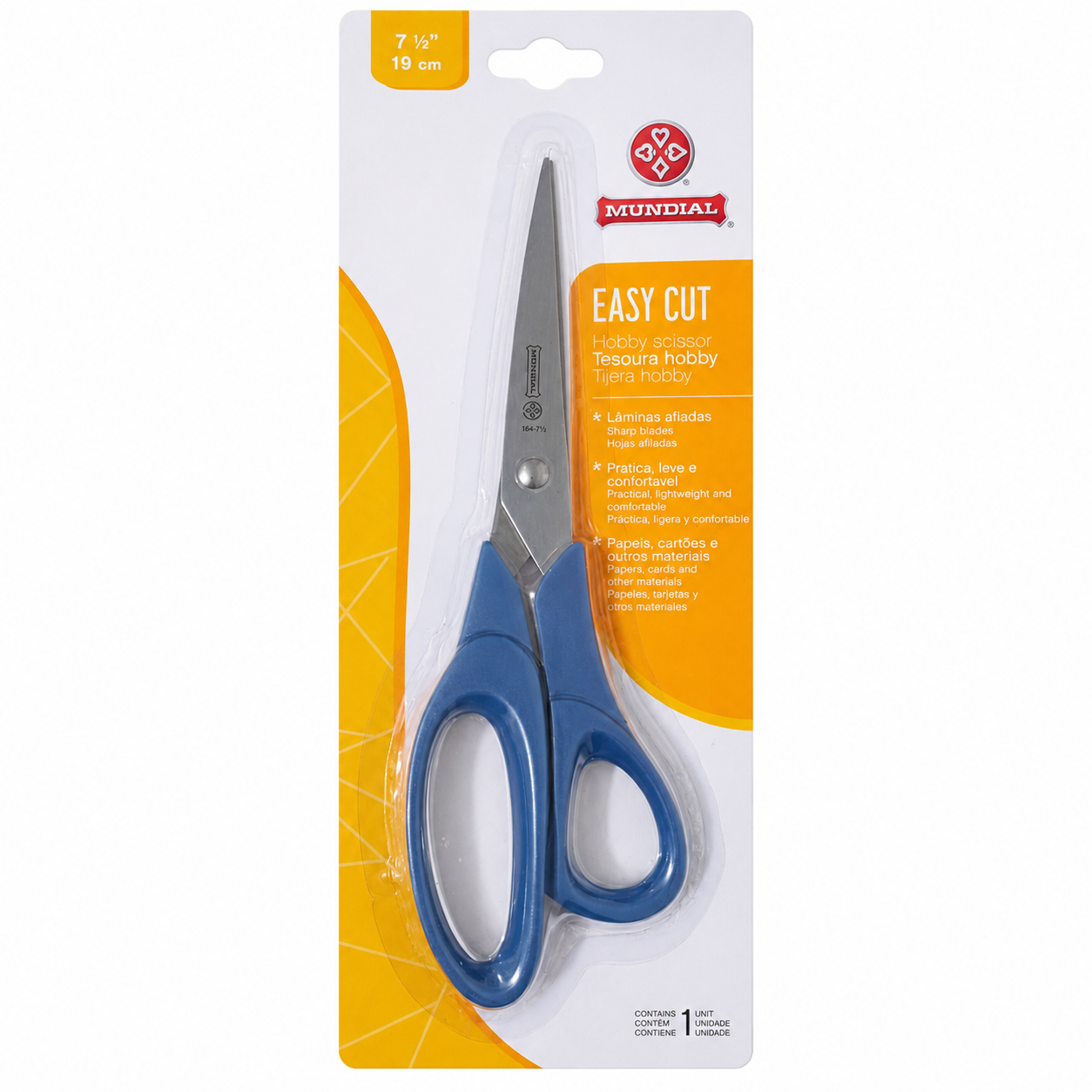 Tesoura multiuso inox 7,5" Hobby Easy Cut 164N Mundial - Imagem 2