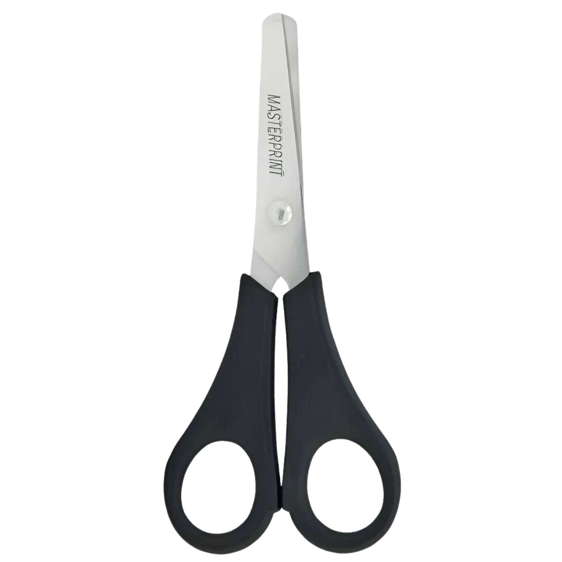 Tesoura escolar inox preta com régua Materprint